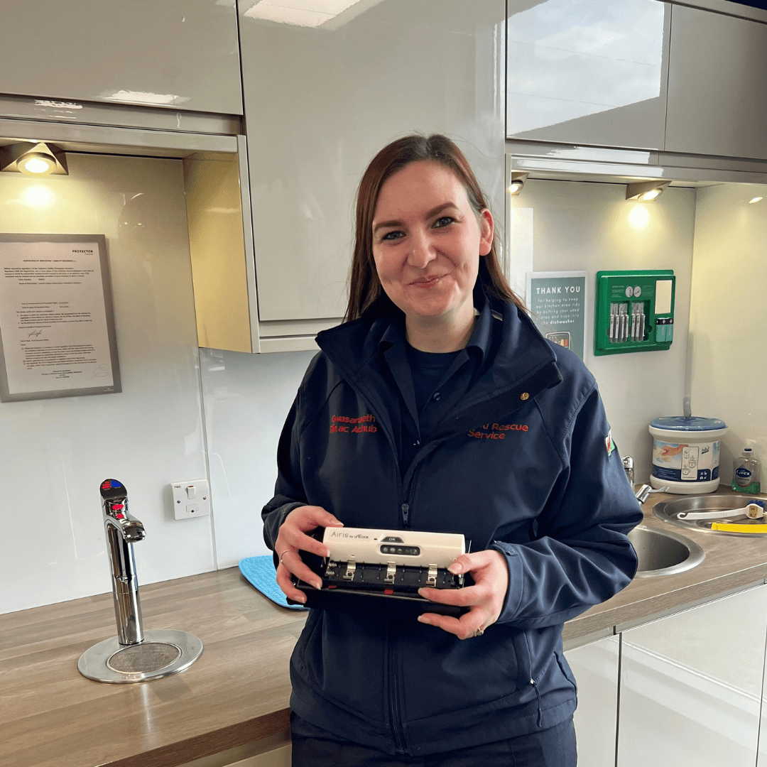 Stove guard installation in partnership with North Wales Fire and