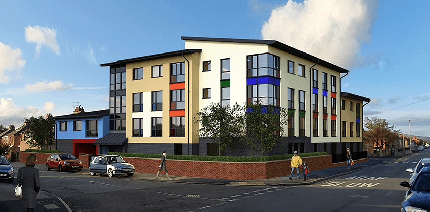 Computer generated image of our Victoria Road development in Rhyl